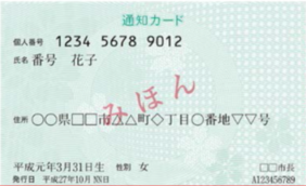 マイナンバー通知カード