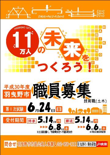 平成29年度6月採用試験ポスター