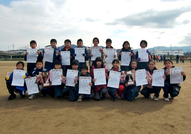 第54回市民マラソン大会入賞者(小学生)