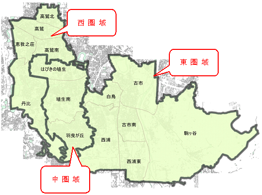 羽曳野市圏域図