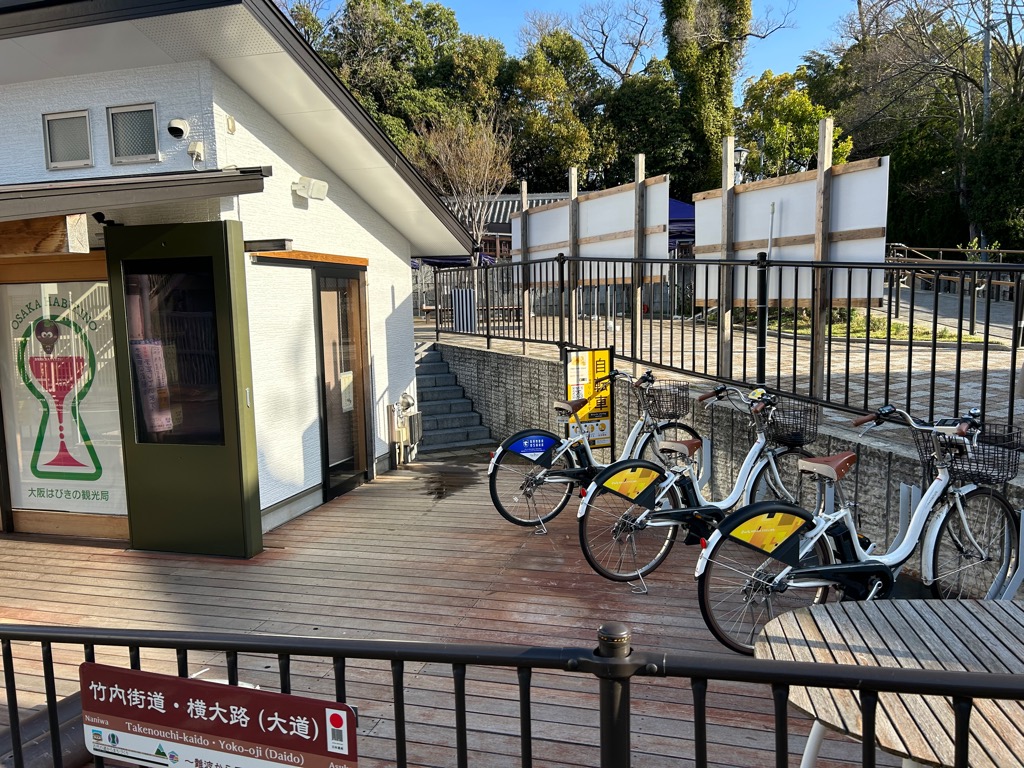 古市駅前東広場　シェアサイクル設置画像