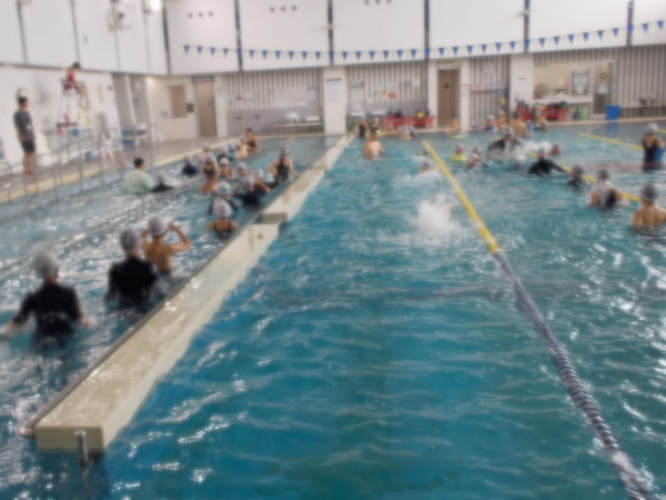 3年水泳の学習　コース練習