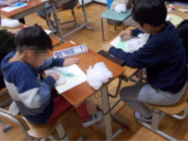 制作しているようす