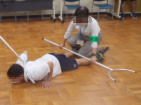 さすまた講習のようす
