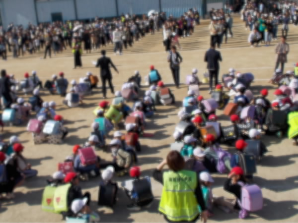 引き渡し訓練(集合のようす)