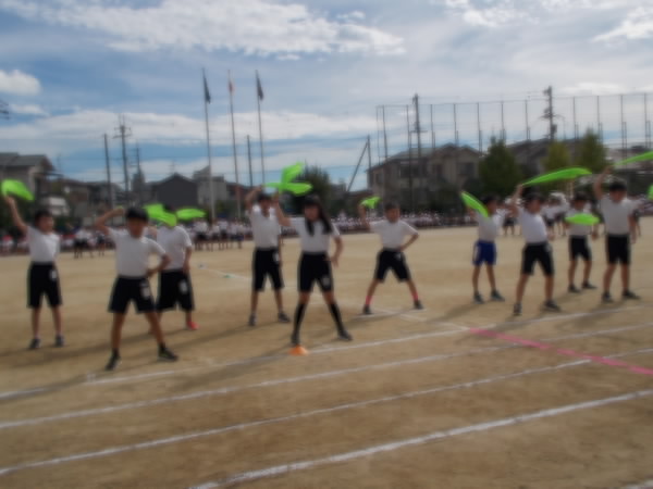 4年　団体演技(表現)のようす